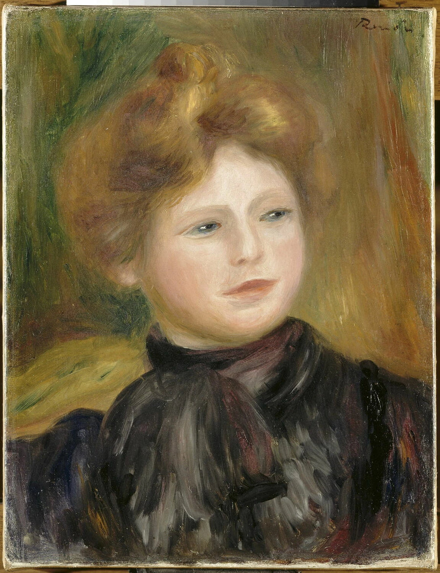 Portrait de femme en buste, Renoir – reproduction peinture à l’huile sur toile