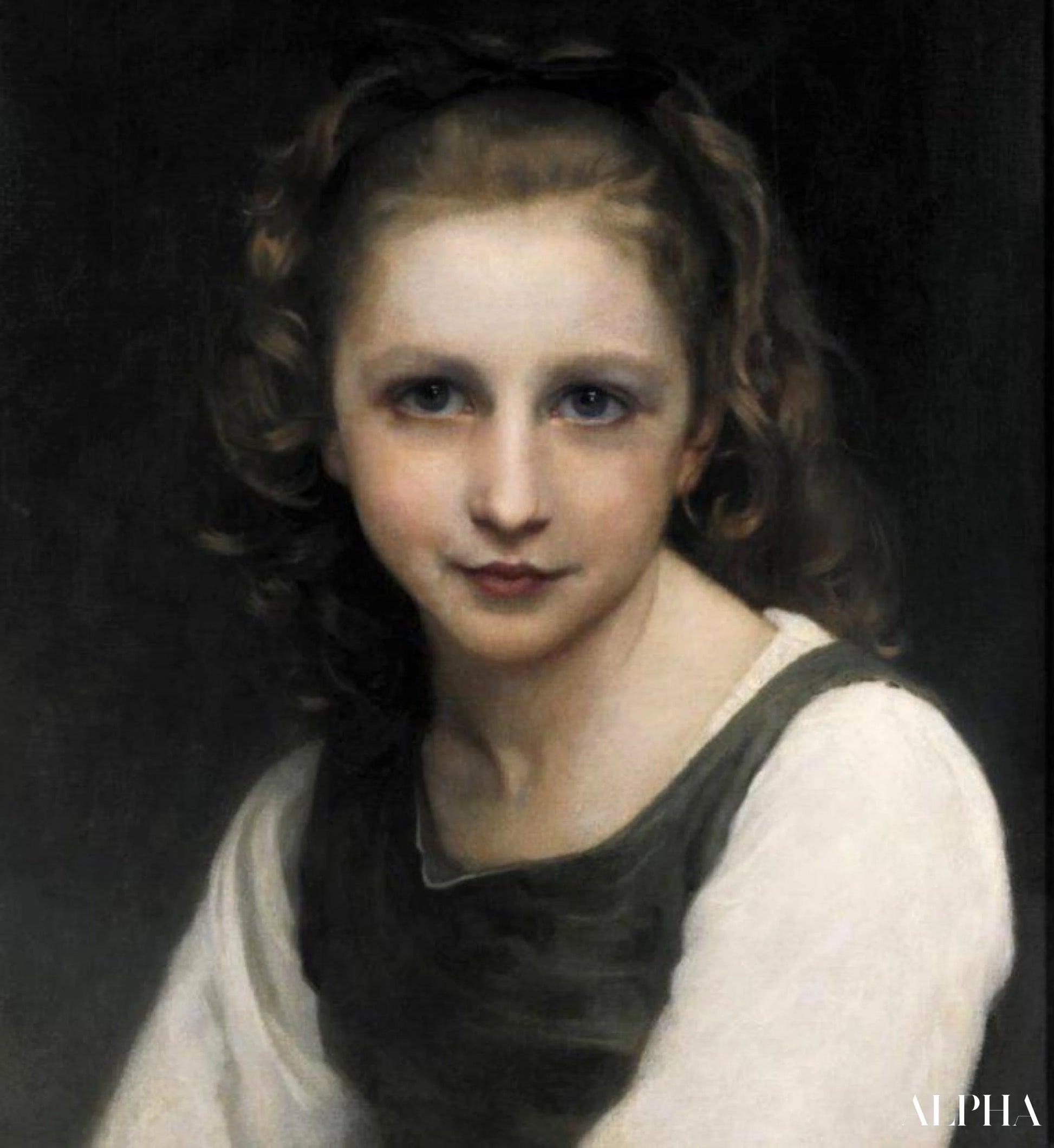 Portrait of a Young Girl de William Bouguereau - Reproductions de tableaux et peintures haut de gamme