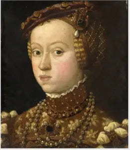 आर्कडचेस अन्ना (1528-1590) का पोर्ट्रेट, ऑस्ट्रिया के राजा फर्डिनेंड I की बेटी - जियोसेपे आर्किमबोल्डो