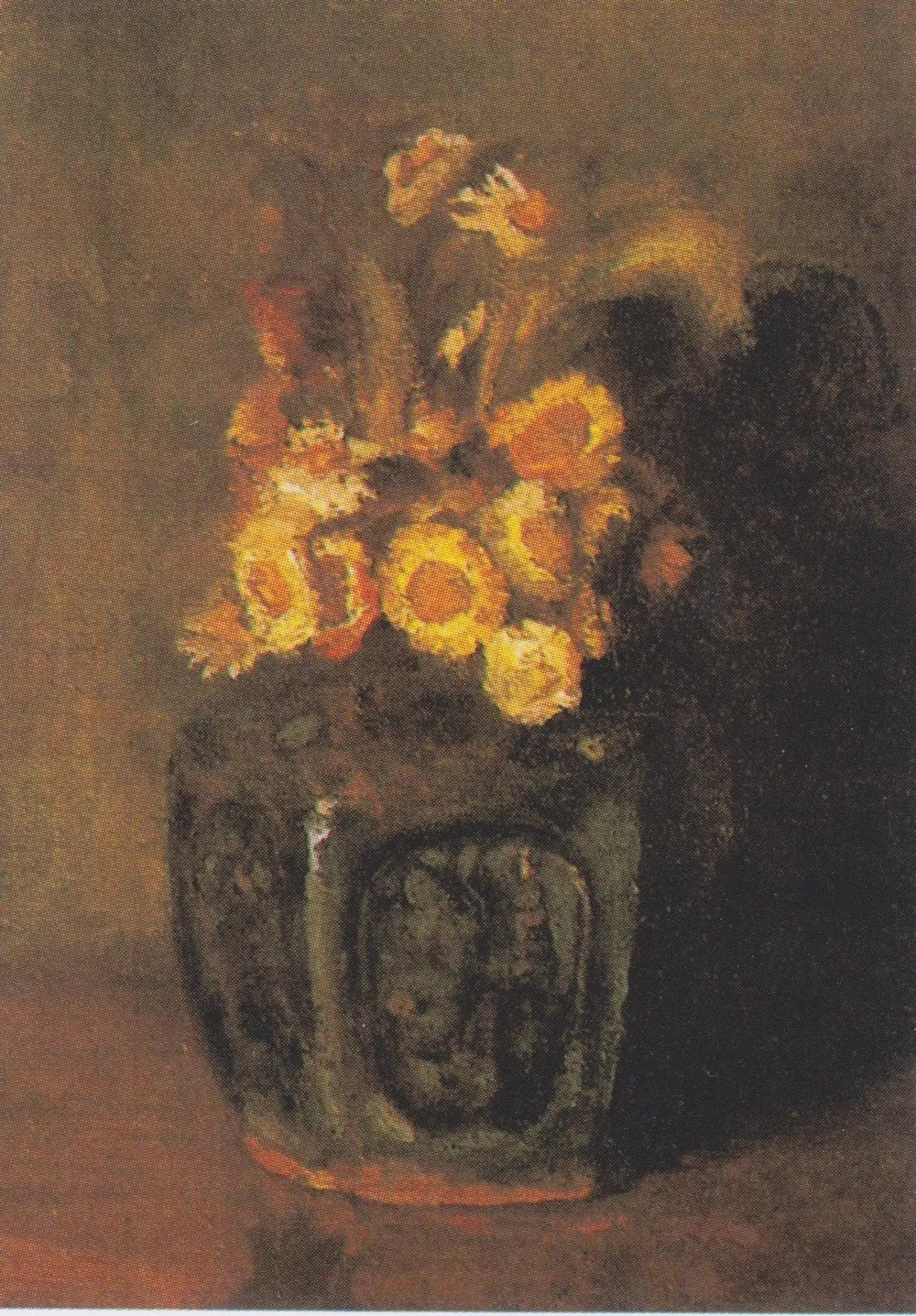 Pot de gingembre rempli de chrysanthèmes - Vincent van Gogh image 1 reproduction artisanale de tableau