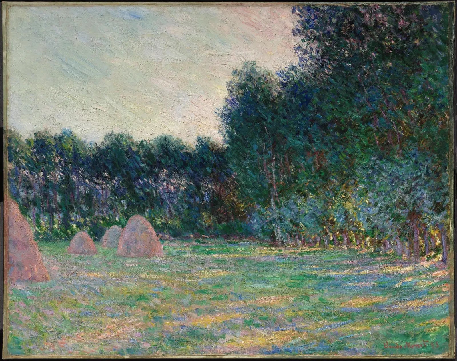 Prairie aux meules près de Giverny - Claude Monet image 1 copie peinte à la main à l’huile