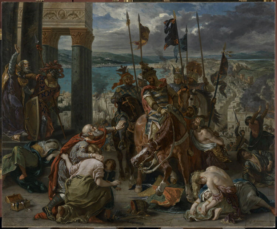 Prise de Constantinople par les croisés, le 12 avril 1204, dite aussi Entrée des croisés à Constantinople - Louis Boulangé