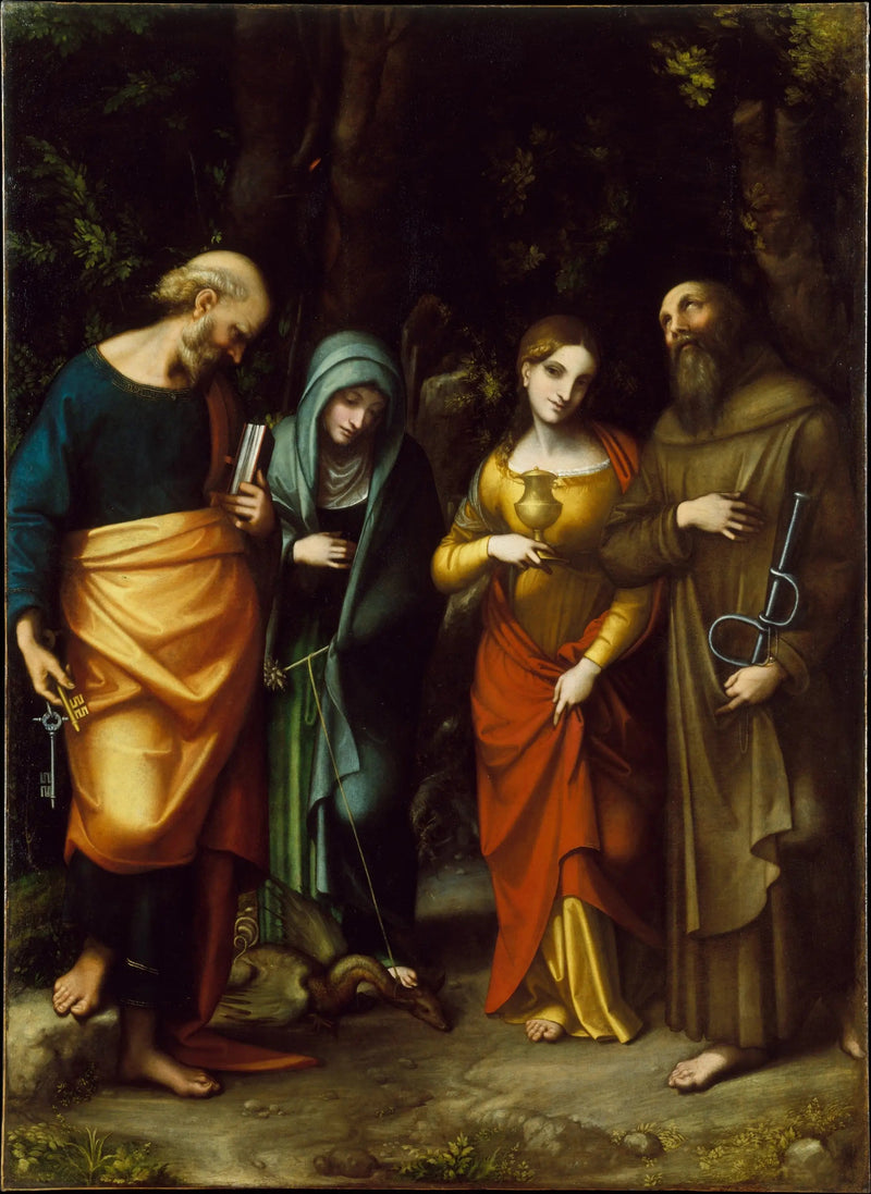चार संत - Antonio da Correggio