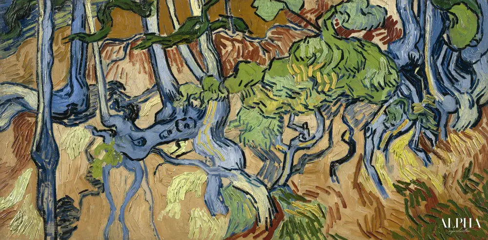 Racines d'arbres - Van Gogh - Reproductions de tableaux et peintures haut de gamme