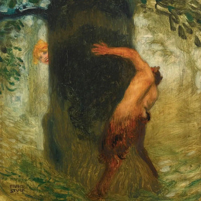 Reproduction du tableau « Raillerie - Franz Von Stuck » par Alpha Reproduction en peinture à l’huile