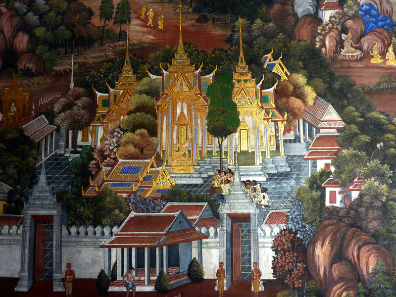 Ramakien, panneau 50 du cloître de Wat Phra Kaew - Ateliers royaux de Bangkok