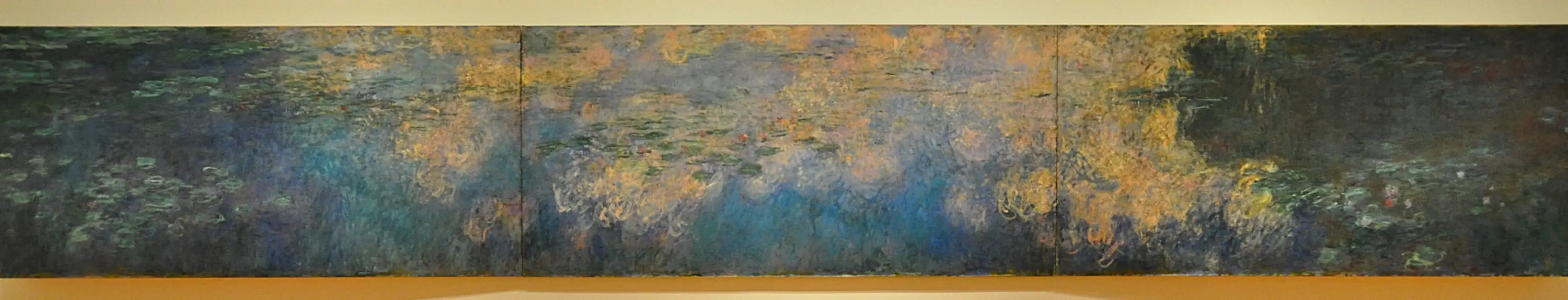 Reflets de nuages sur l'étang aux nénuphars - Claude Monet image 1 copie peinte à la main à l’huile