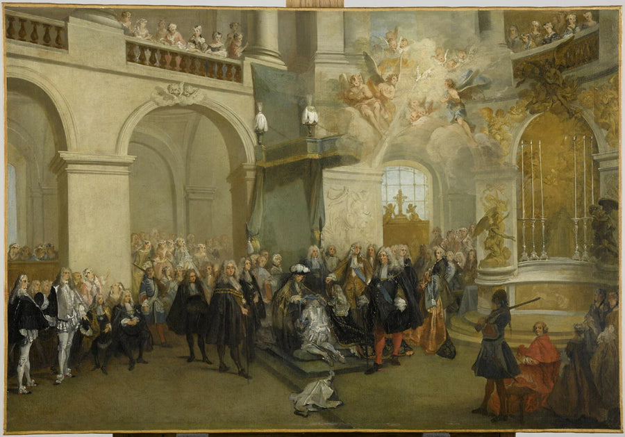 La Remise de l'Ordre du Saint-Esprit dans la chapelle de Versailles, 3 juin 1724 - Nicolas Lancret