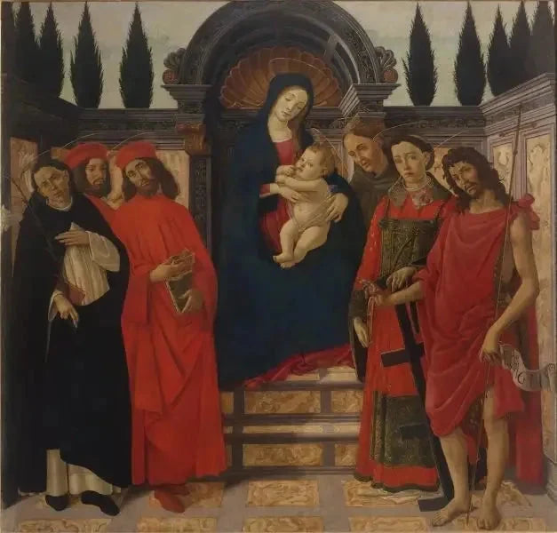 Retable du Trebbio de Botticelli et atelier, Galleria dell’Accademia – reproduction peinture à l’huile sur toile