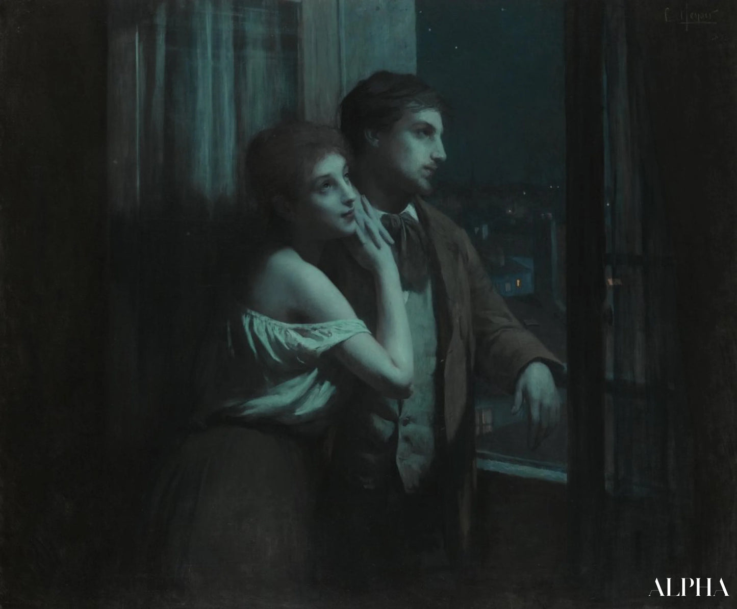 Rêverie - Charles-Amable Lenoir - Reproductions de tableaux et peintures haut de gamme