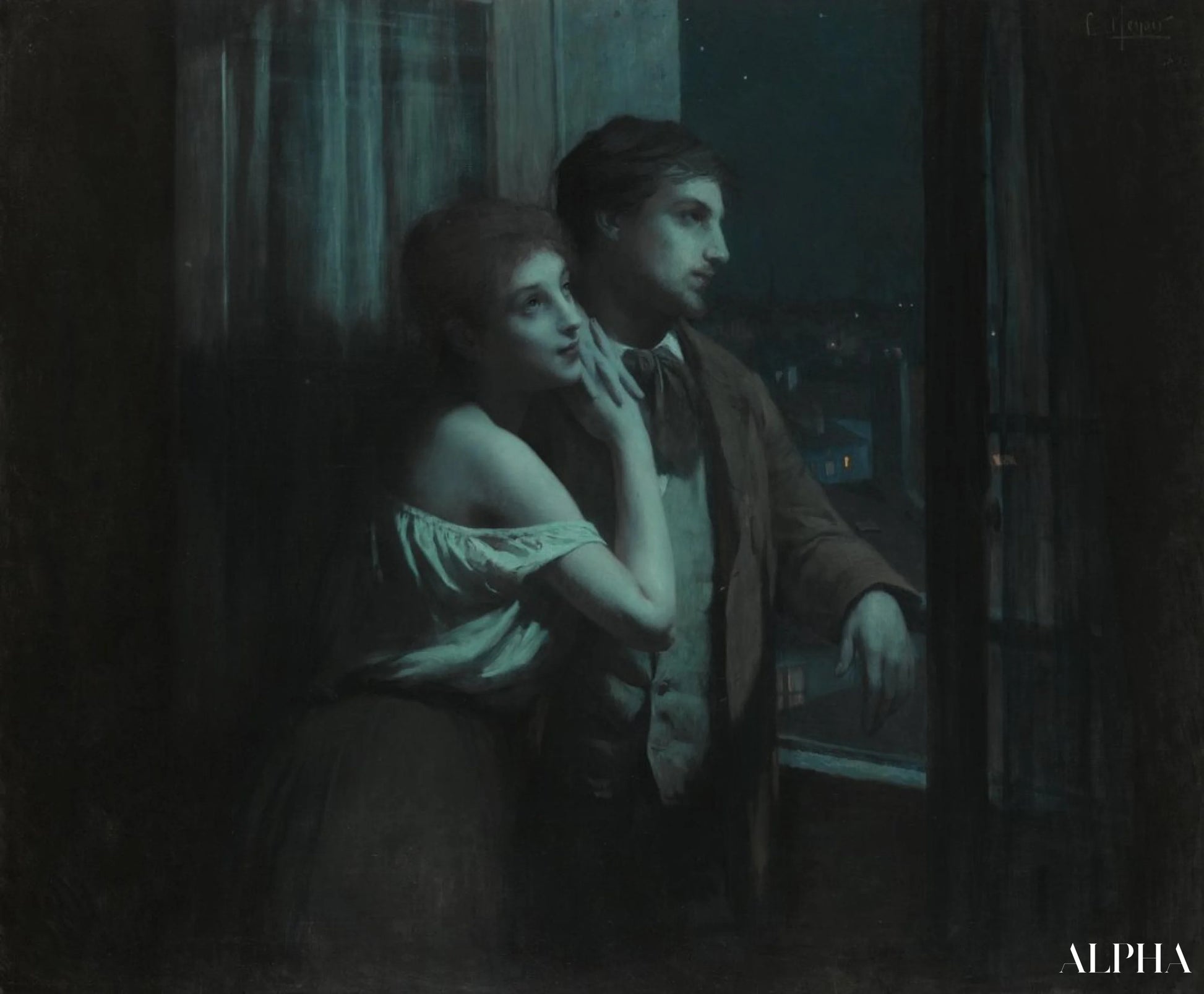 Rêverie - Charles-Amable Lenoir - Reproductions de tableaux et peintures haut de gamme