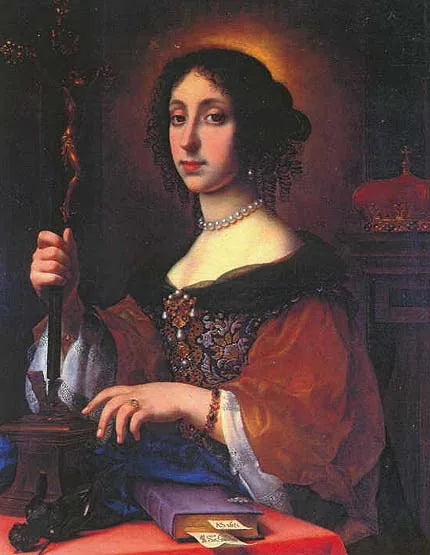 Ritratto dell'Arciduchessa Claudia come Galla Placidia - Carlo Dolci image 1 copie de tableau peinte à la main