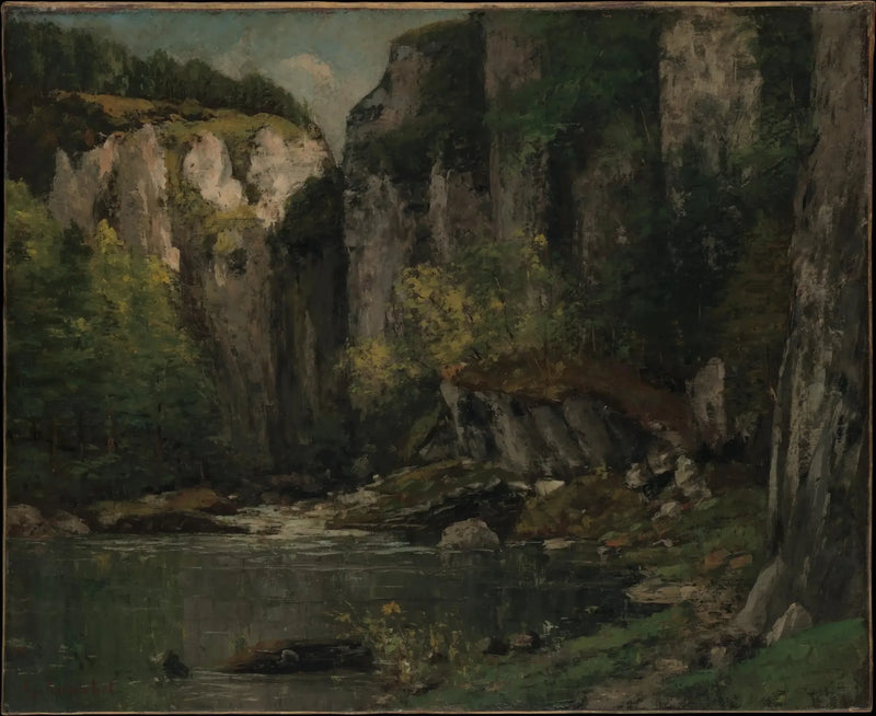 नदी और चट्टानें - Gustave Courbet