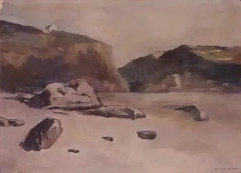 रॉकर्स sur la plage - ओडिलोन रेडोन