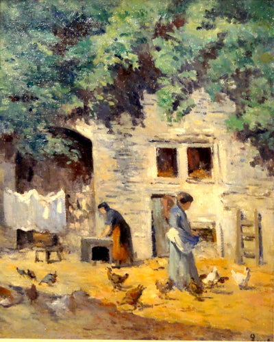 Rolleboise cour de ferme - Maximilien Luce - Alpha Reproduction