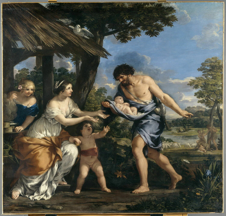 Romulus et Rémus recueillis par Faustulus - Cortone, Pierre de (Berrettini, Pietro)