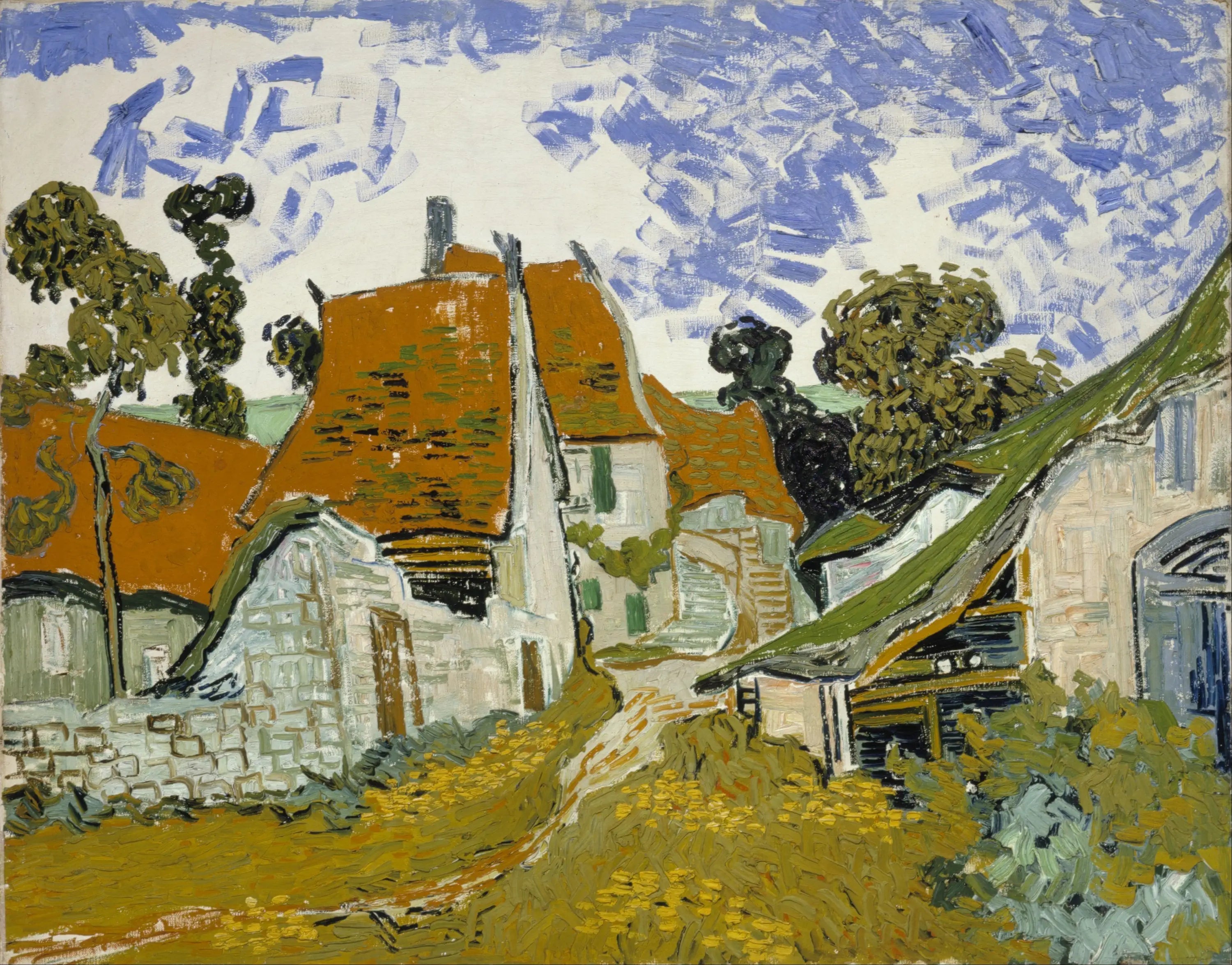 Rue à Auvers-sur-Oise - Vincent van Gogh image 1 reproduction réalisée par Alpha Reproduction