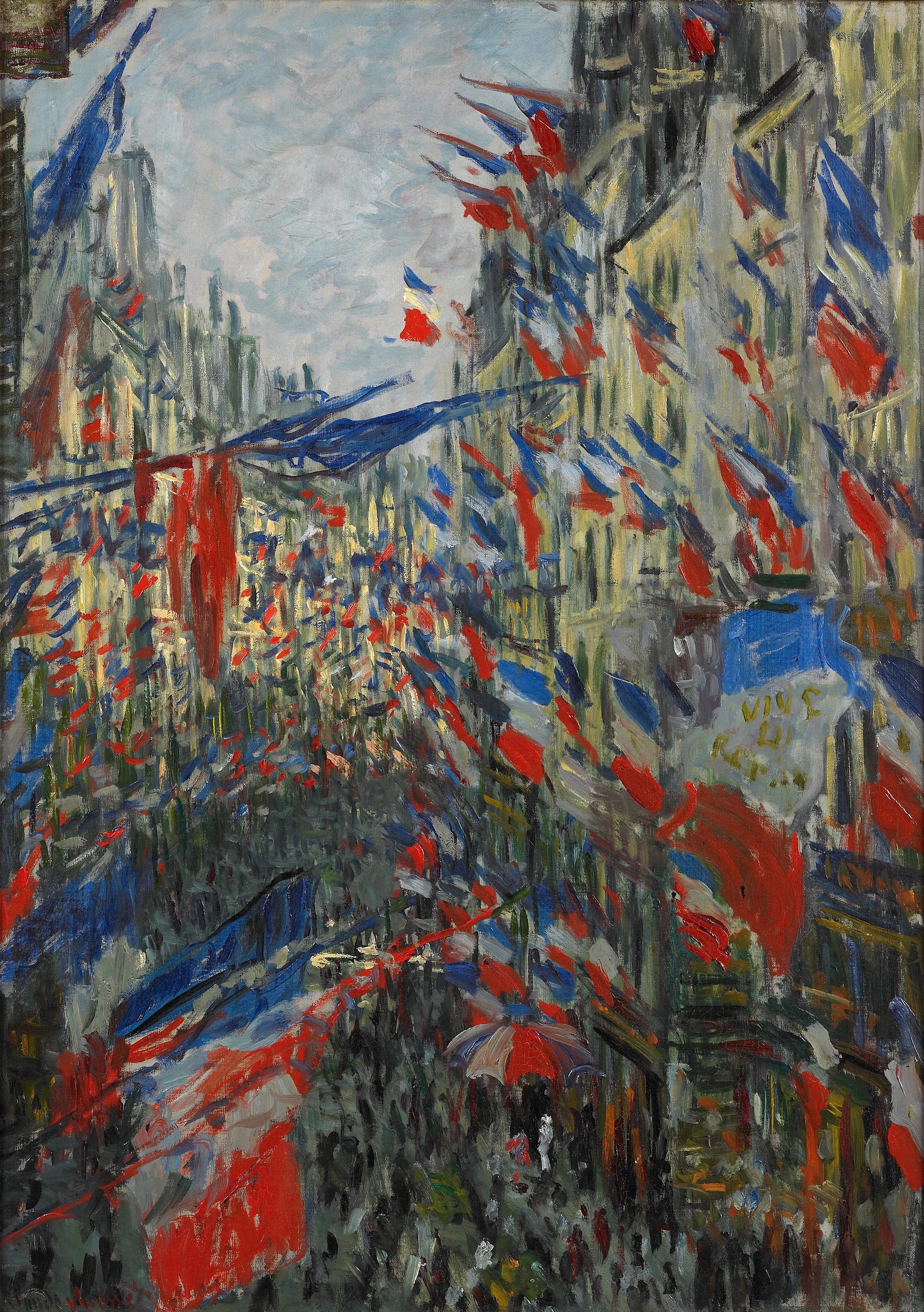 Rue Saint-Denis, fête du 30 juin 1878 W470 par Claude Monet, musée des Beaux-Arts de Rouen