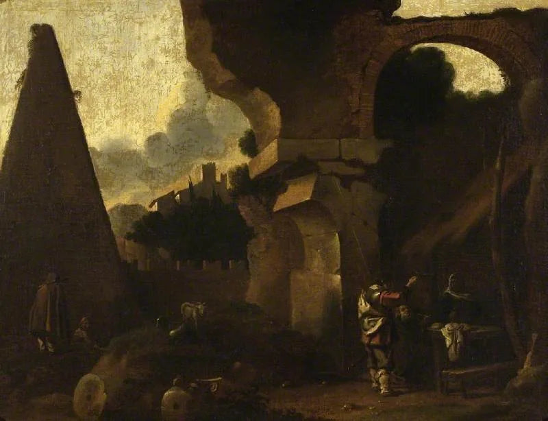 Ruines classiques avec des figures - Sébastien Bourdon