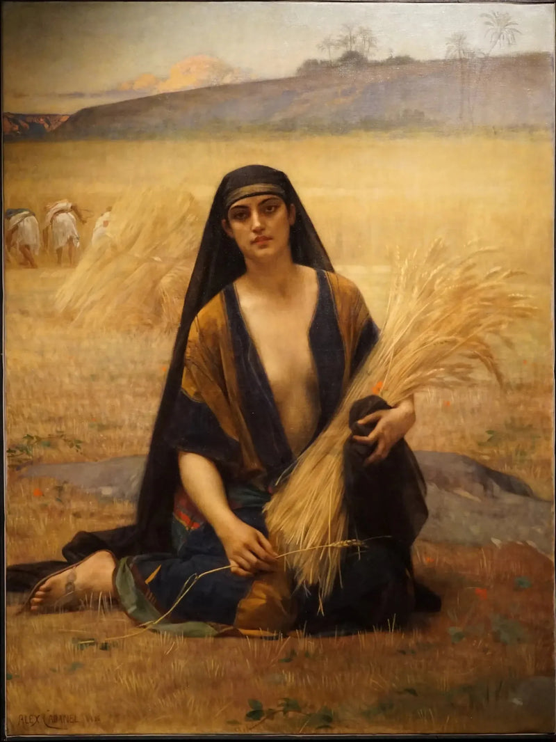 बूज़ के खेतों में घूमते रुथ ग्लानां - Alexandre Cabanel
