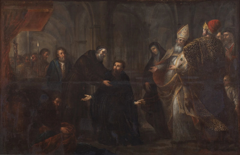 Saint Ambroise imposant l'habit à saint Augustin - José García Hidalgo