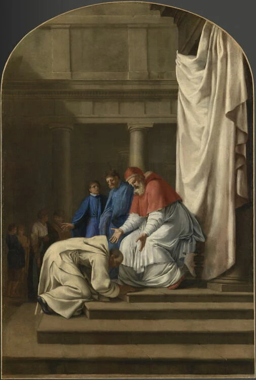 Saint Bruno aux pieds du pape Urbain II - Eustache Le Sueur