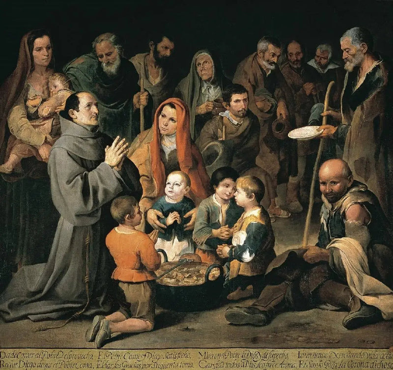 सेंट दीदाक्व डीअलकाल nourrissant les pauvres - बार्टोलोमे́ Esteban Murillo