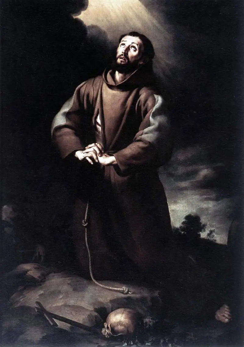 सेंट फ्रांसिस ऑफ़ असिसी प्रार्थना में - बारटोलोमे़ Esteban Murillo