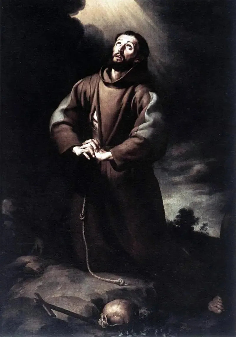 सेंट फ्रांसिस ऑफ़ असिसी प्रार्थना में - बारटोलोमे़ Esteban Murillo