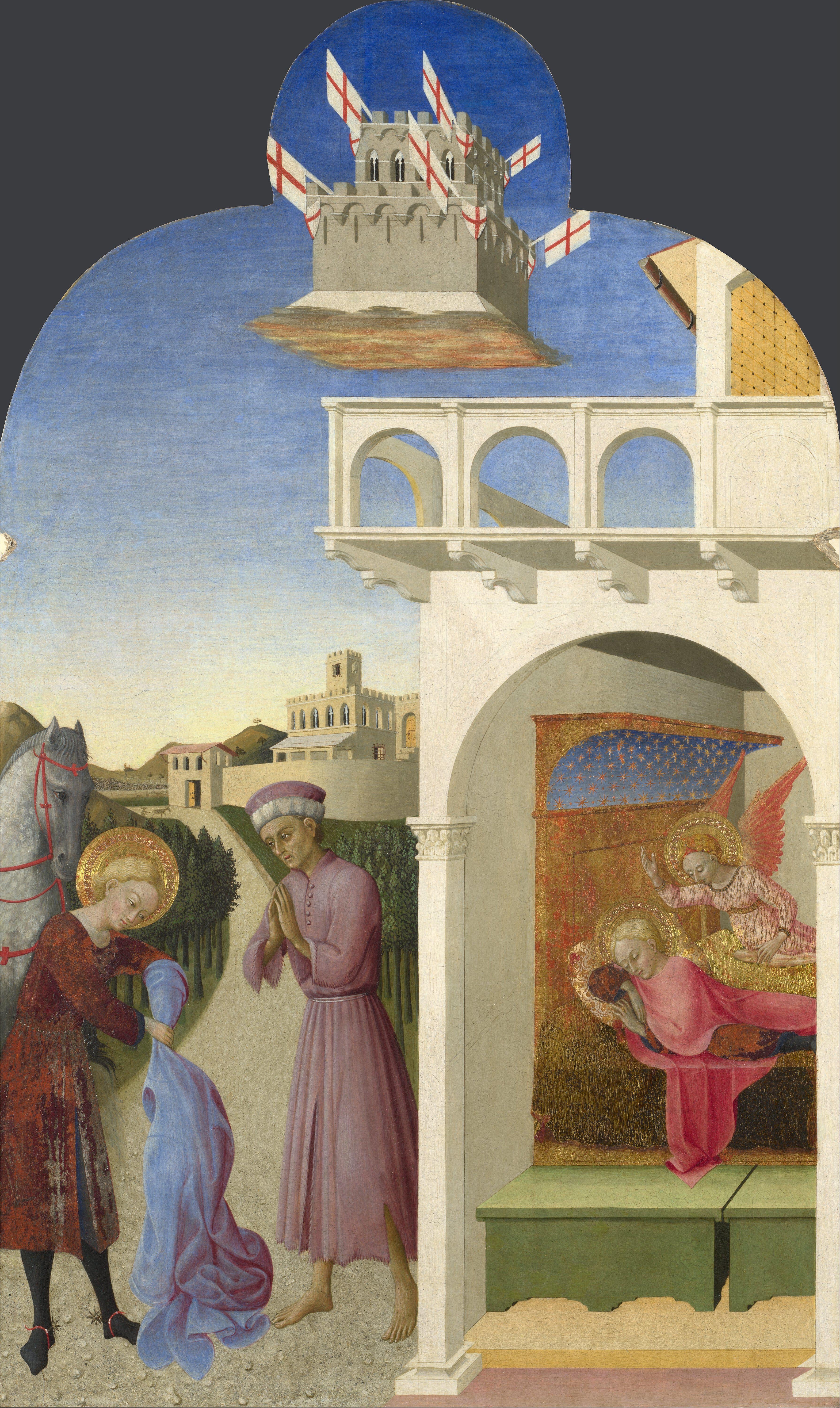 Saint François et le pauvre chevalier et la vision de François - Stefano di Giovanni (Sassetta) - Alpha Reproduction