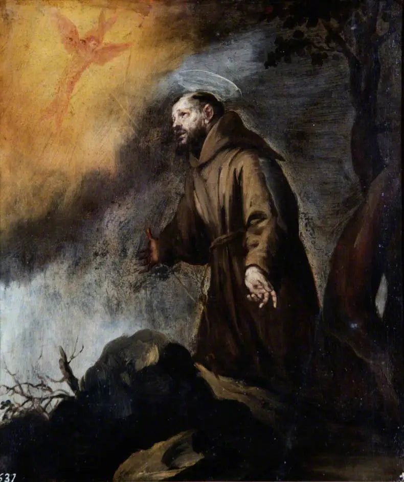 सेंट फ्रांसिस स्टिग्मेट्स प्राप्त कर रहे हैं - बारटोलोमे़ Esteban Murillo