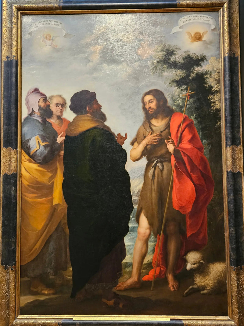 सेंट जीन-बैप्टिस्ट avec les scribes et les pharisiens - बार्टोलोमे́ Esteban Murillo