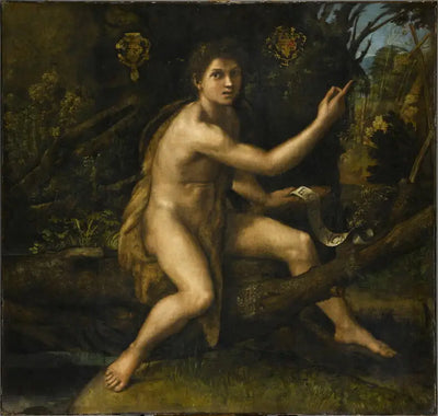 Reproduction du tableau « Saint Jean Baptiste dans le désert - Raphaël Sanzio » par Alpha Reproduction en peinture à l’huile