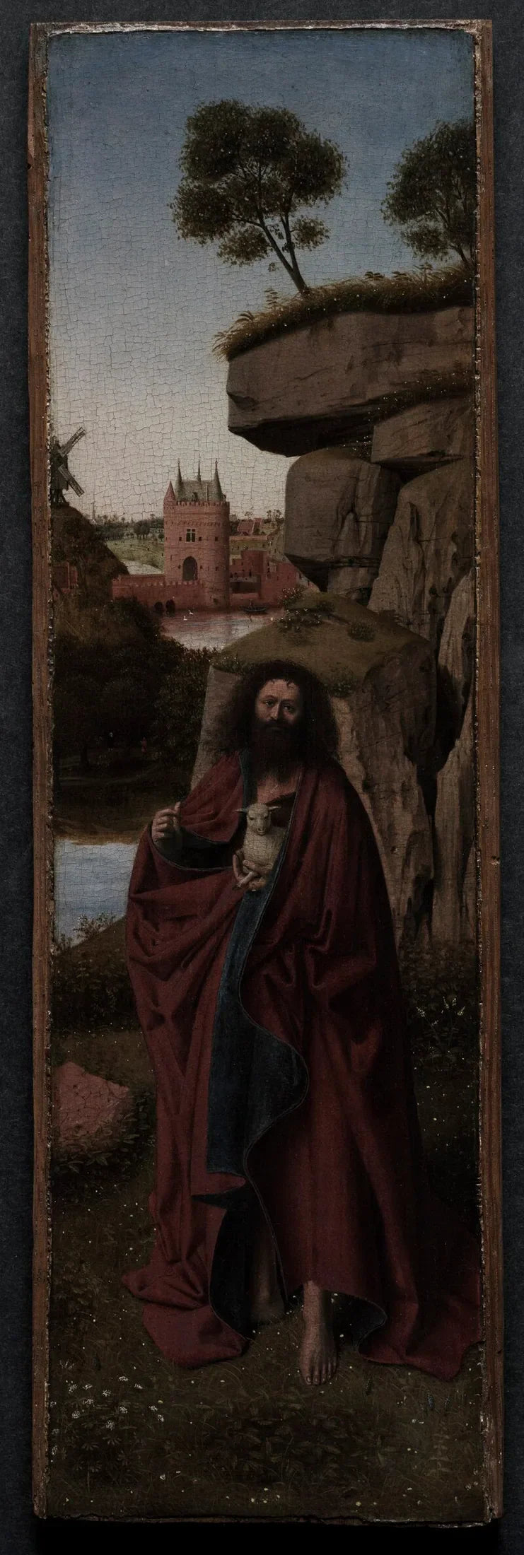 सेंट जीन-बैप्टिस्ट dans un paysage - Petrus Christus