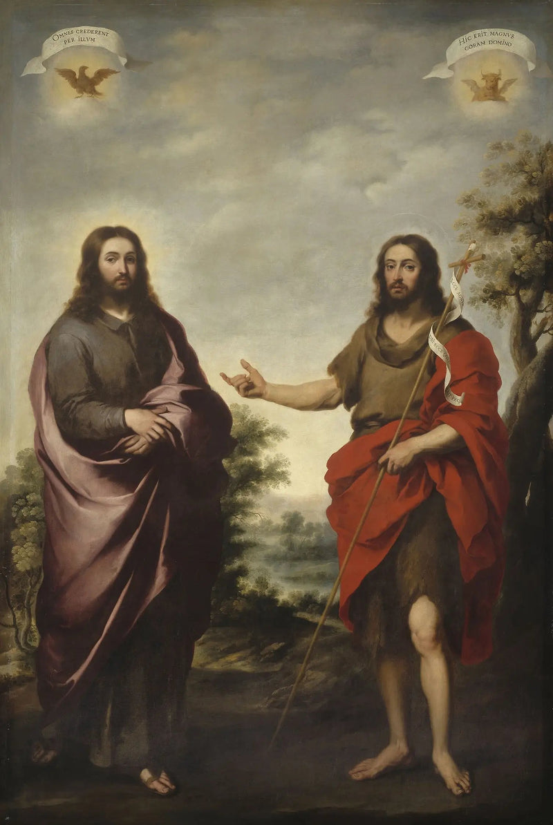 सेंट जॉन-बपतिस्मा मसीह को दिखाते हुए - बारटोलोमे़ Esteban Murillo