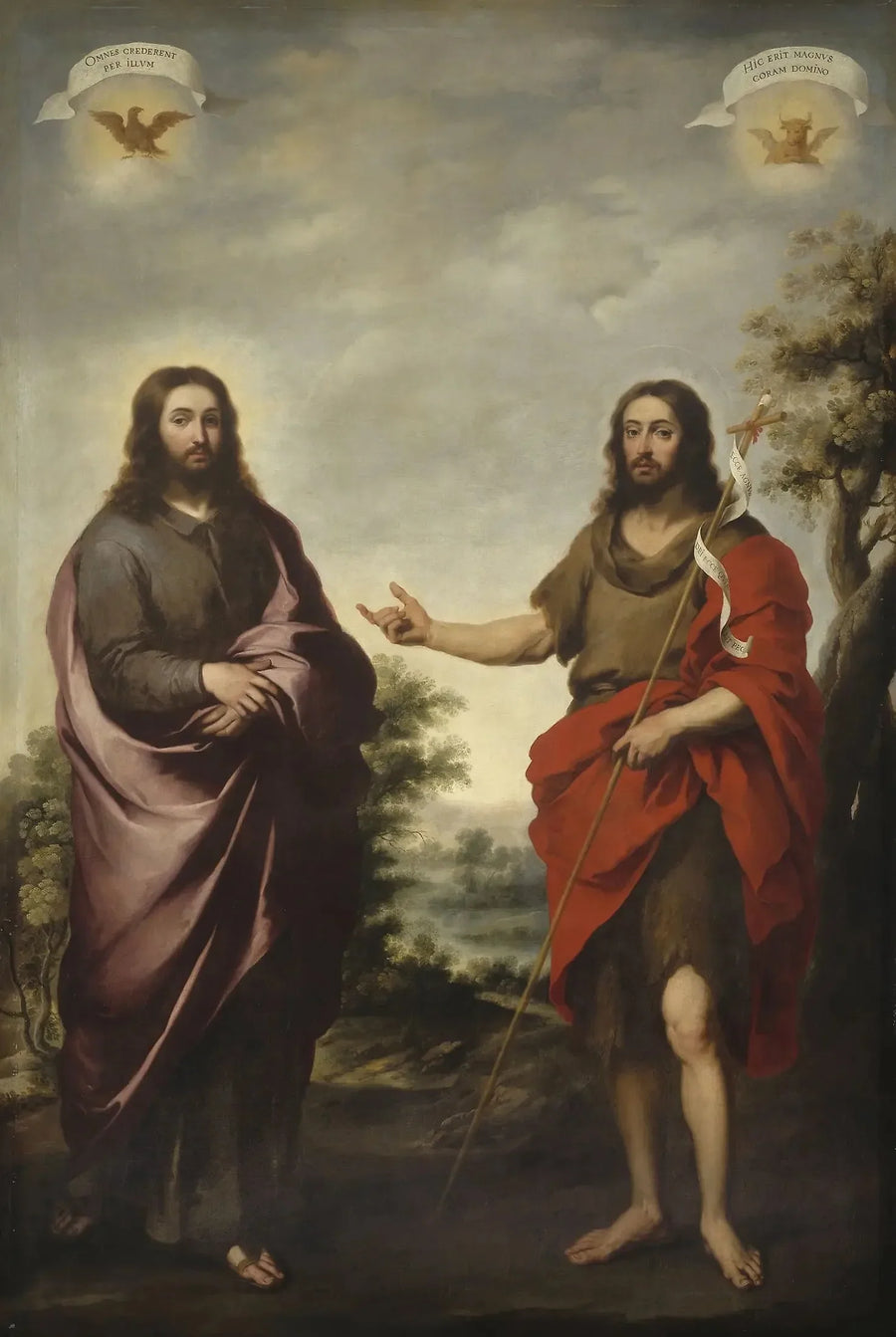 सेंट जॉन-बपतिस्मा मसीह को दिखाते हुए - बारटोलोमे़ Esteban Murillo