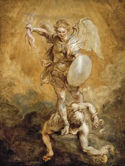 सेंट माइकल Lucifer को समर्पित - पीटर पॉल रूबेंस
