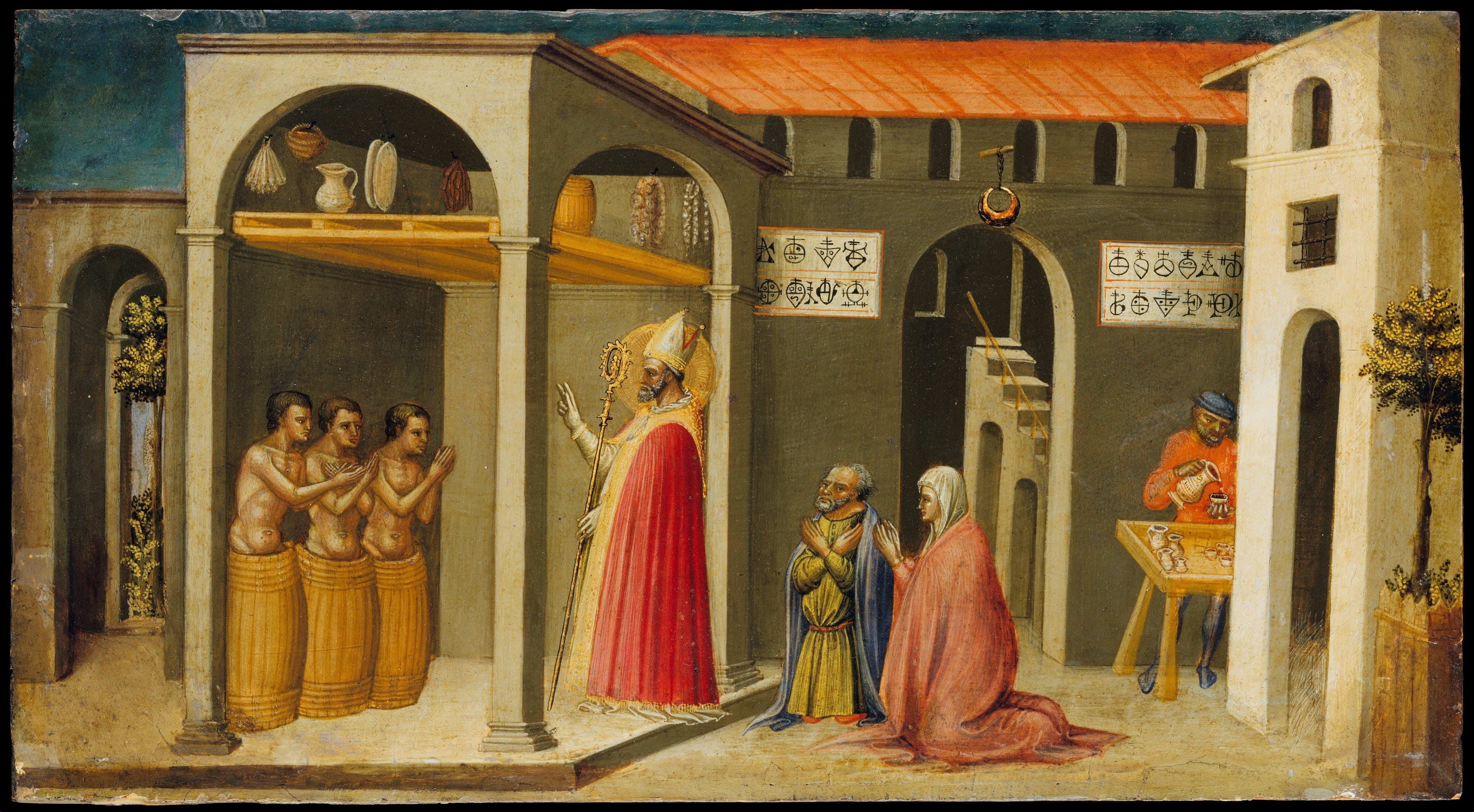 Saint Nicolas ressuscite trois jeunes - Bicci di Lorenzo - Alpha Reproduction