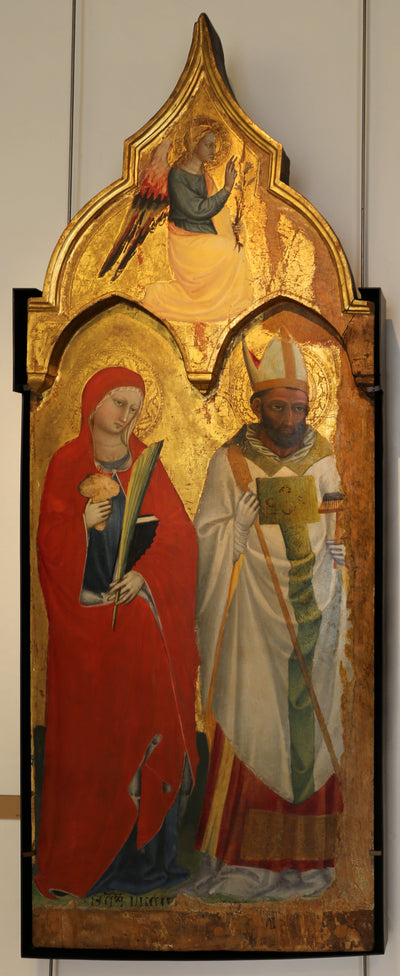 Sainte Lucie et saint Blaise / au-dessus Ange de l’Annonciation - Bicci di Lorenzo - Alpha Reproduction