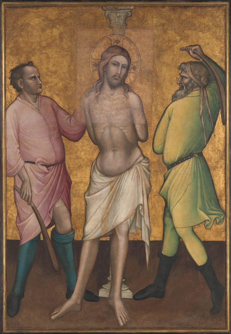 सेंट मारिया-मेडलीन क्रूस पकड़े हुए; (पीछे) मारपीट - स्पिनेलो अरेटीनो