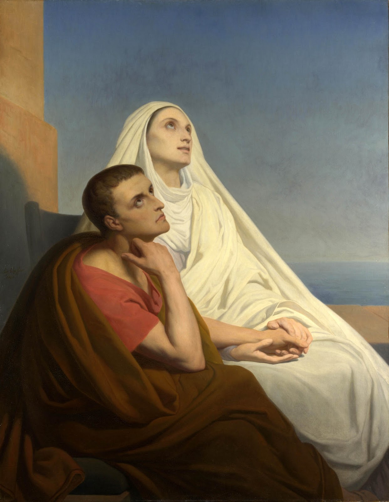 Saints Augustin et Monique - Ary Scheffer image 1 copie de tableau peinte à la main