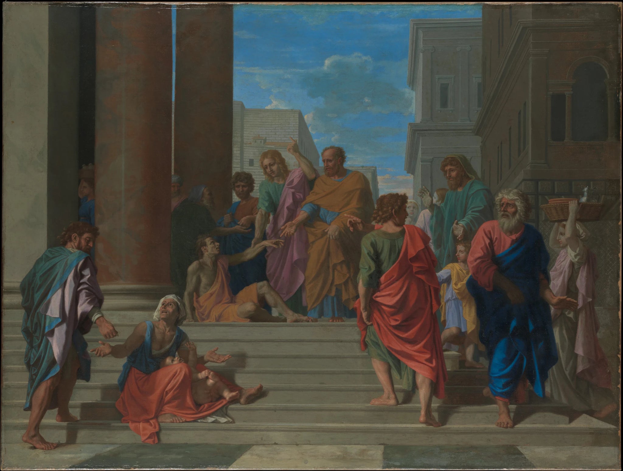 Saints Pierre et Jean guérissant le paralytique - Nicolas Poussin