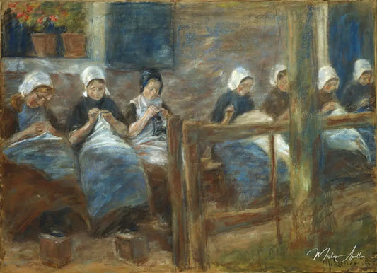 Salle de couture à Huizen - Max Liebermann - Reproductions de tableaux et peintures haut de gamme