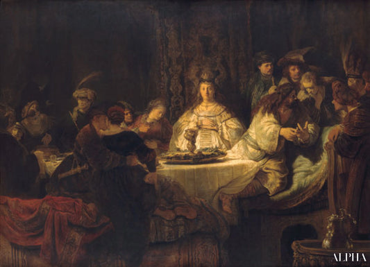 Samson, au panneau de mariage - Rembrandt van Rijn - Reproductions de tableaux et peintures haut de gamme