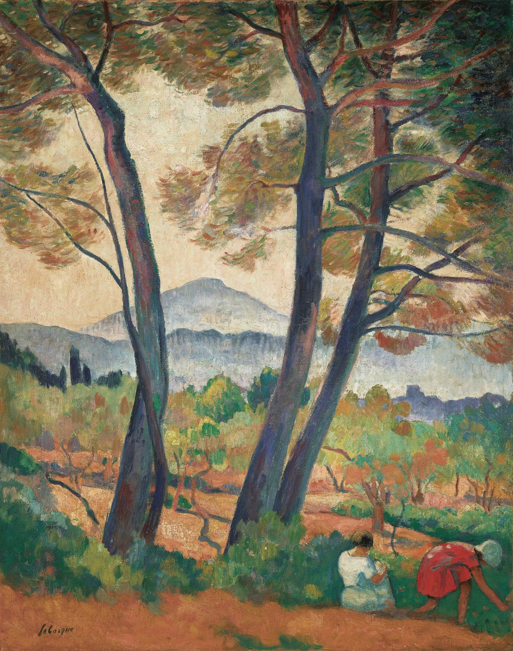 Sanary, vue du Cap Sicié - Henri Lebasque image 1 copie de tableau peinte à la main