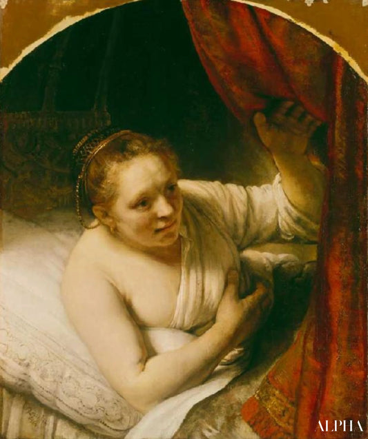 Sarah attend Tobias dans la nuit de mariage - Rembrandt van Rijn - Reproductions de tableaux et peintures haut de gamme