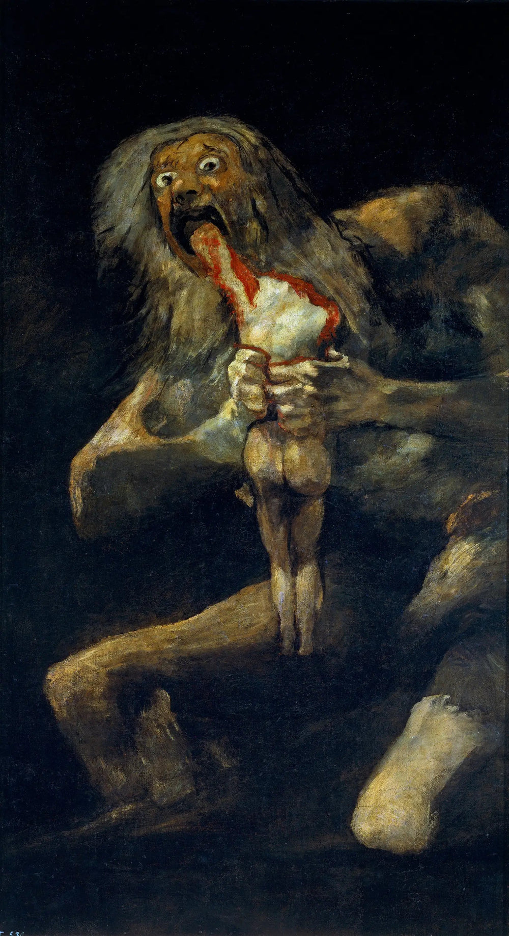 Saturne dévorant un de ses enfants - Francisco de Goya image 1 reproduction de peinture à l’huile