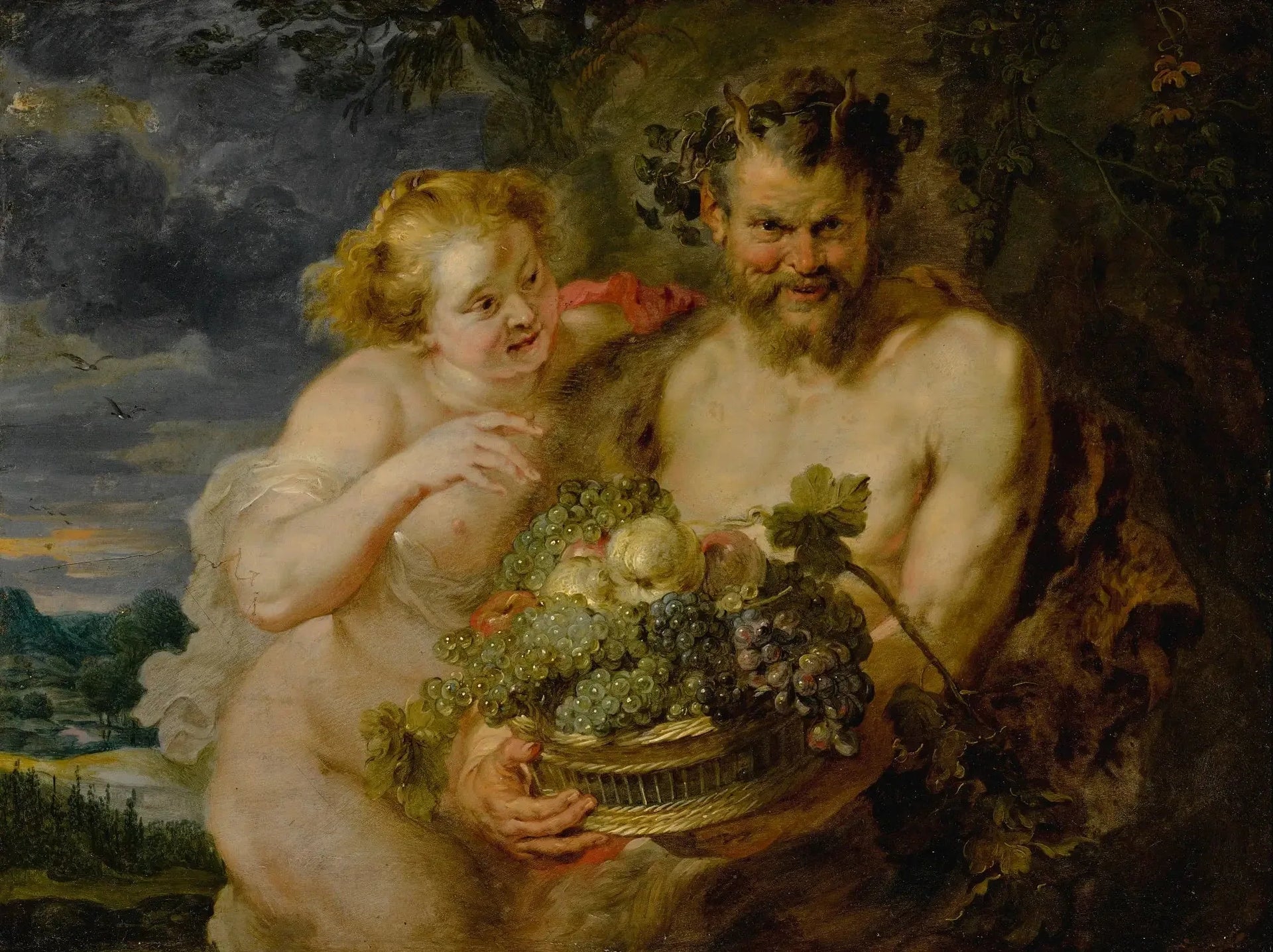 Satyre et Bacchante - Peter Paul Rubens image 1 copie de tableau peinte à la main