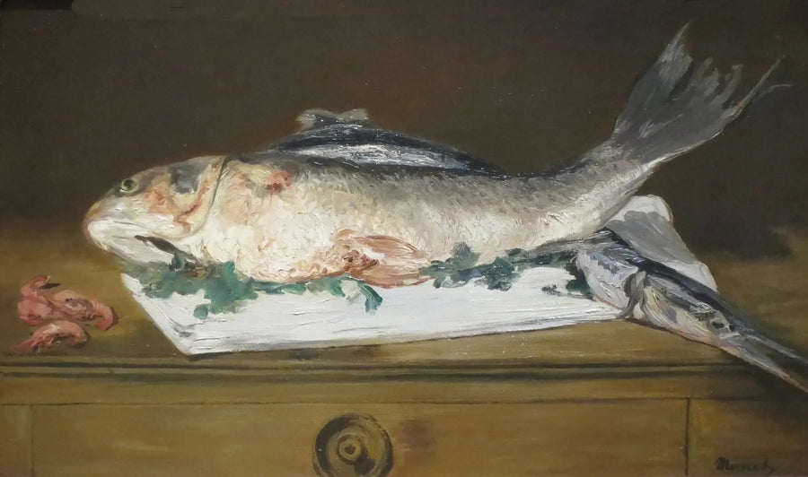 सामन, ब्रोकेट, झींगे - Édouard Manet