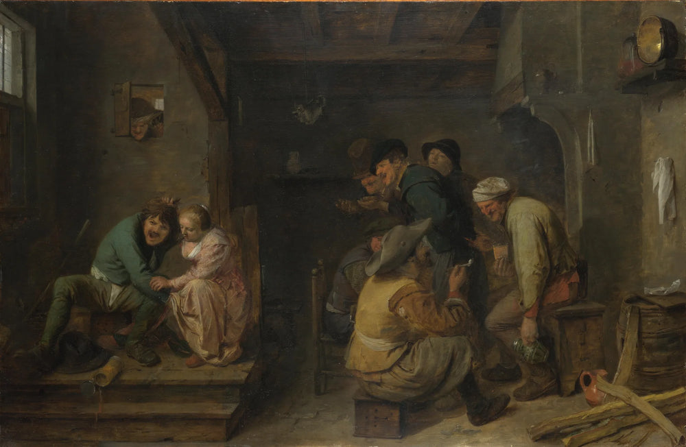 Scène de taverne - Adriaen Brouwer image 1 tableau peint à l’huile sur toile